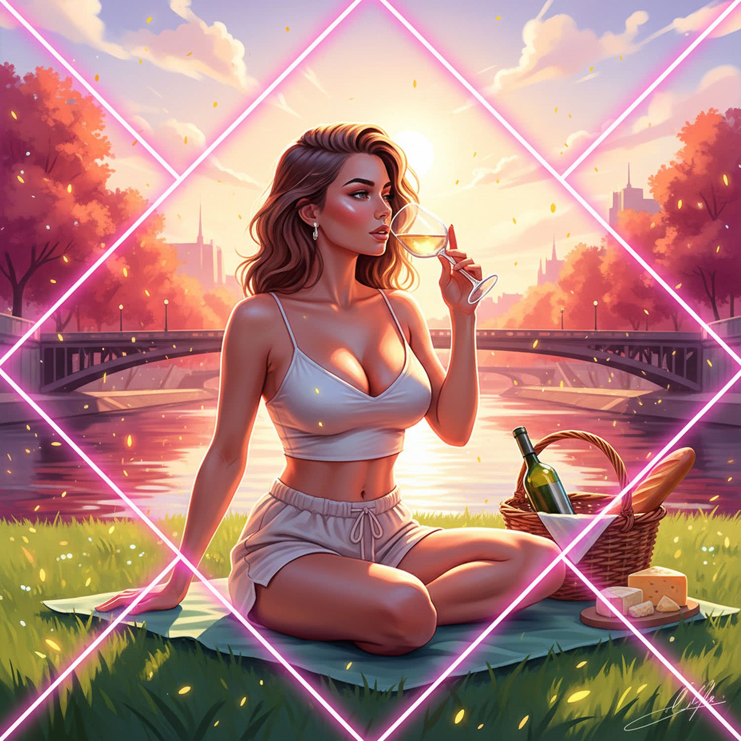 Ilustracja Modna kobieta i jej piękne ciało