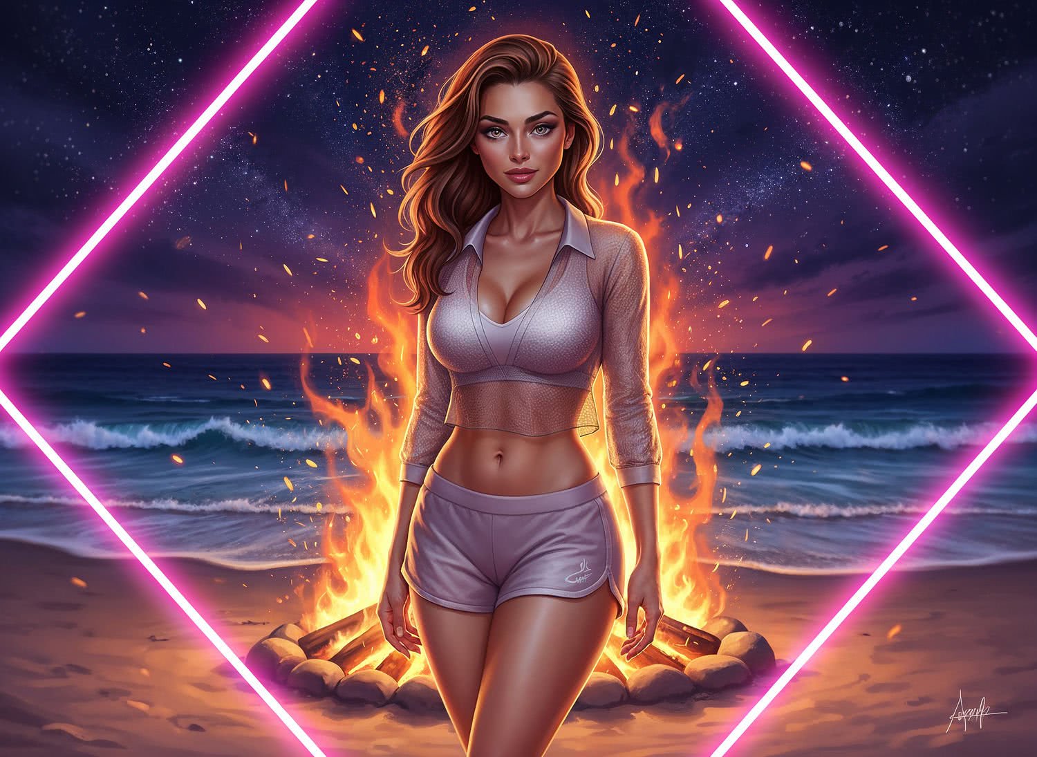 Ilustracja Modna kobieta i jej piękne ciało