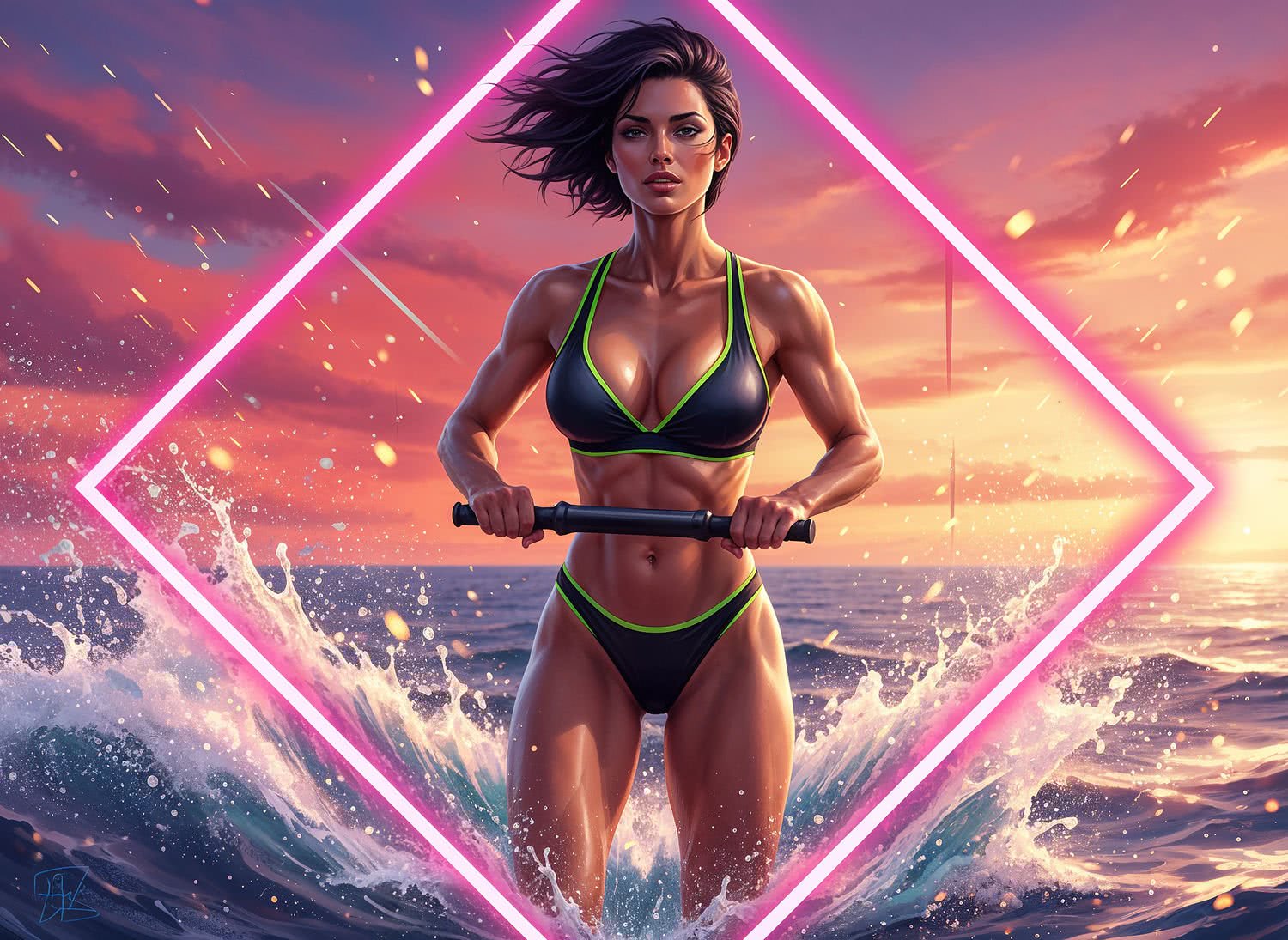 Ilustracja Modna kobieta i jej piękne ciało