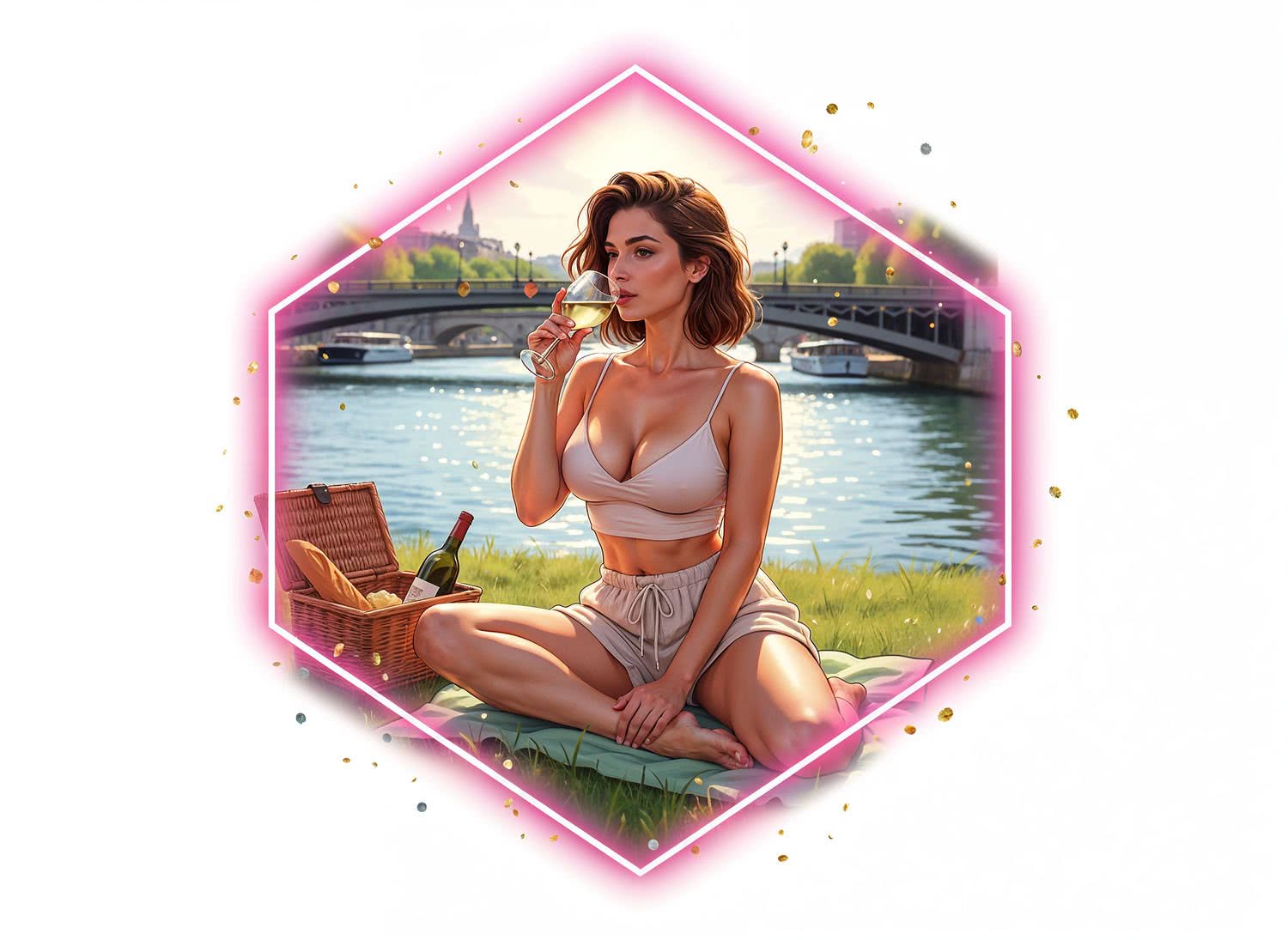 Ilustracja Modna kobieta i jej piękne ciało