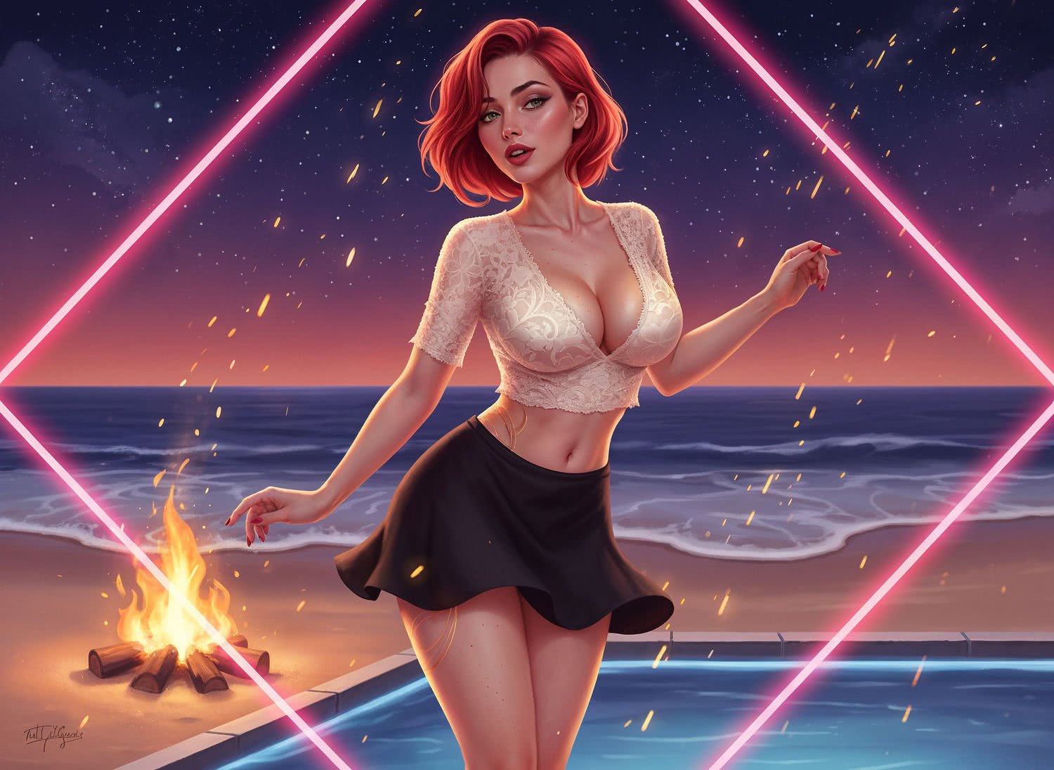 Ilustracja Modna kobieta i jej piękne ciało