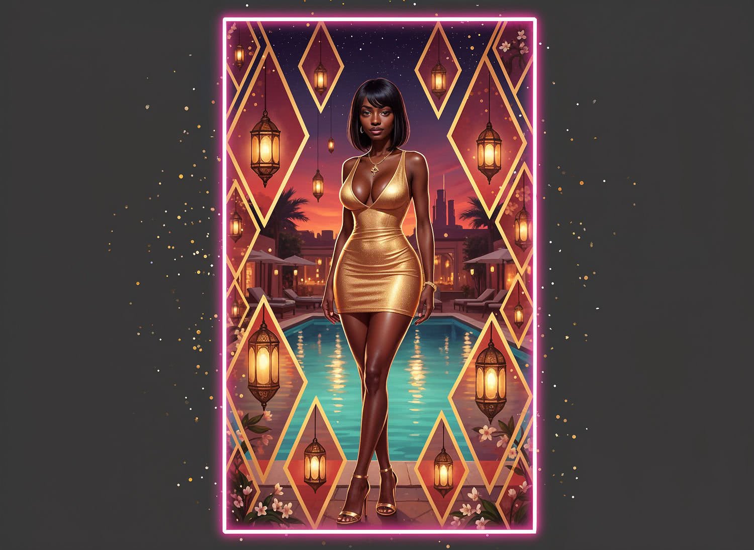 Ilustracja Modna kobieta i jej piękne ciało